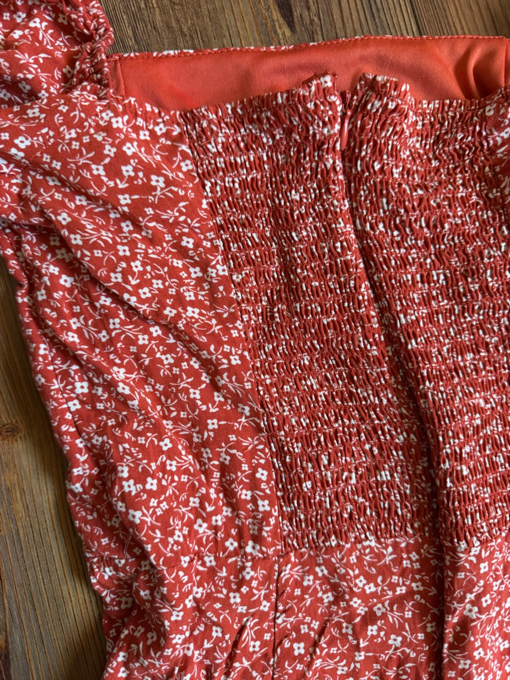 Mi Ami - Small, Coral Floral Off-Shoulder Maxi Dress - Picture 8 of 14